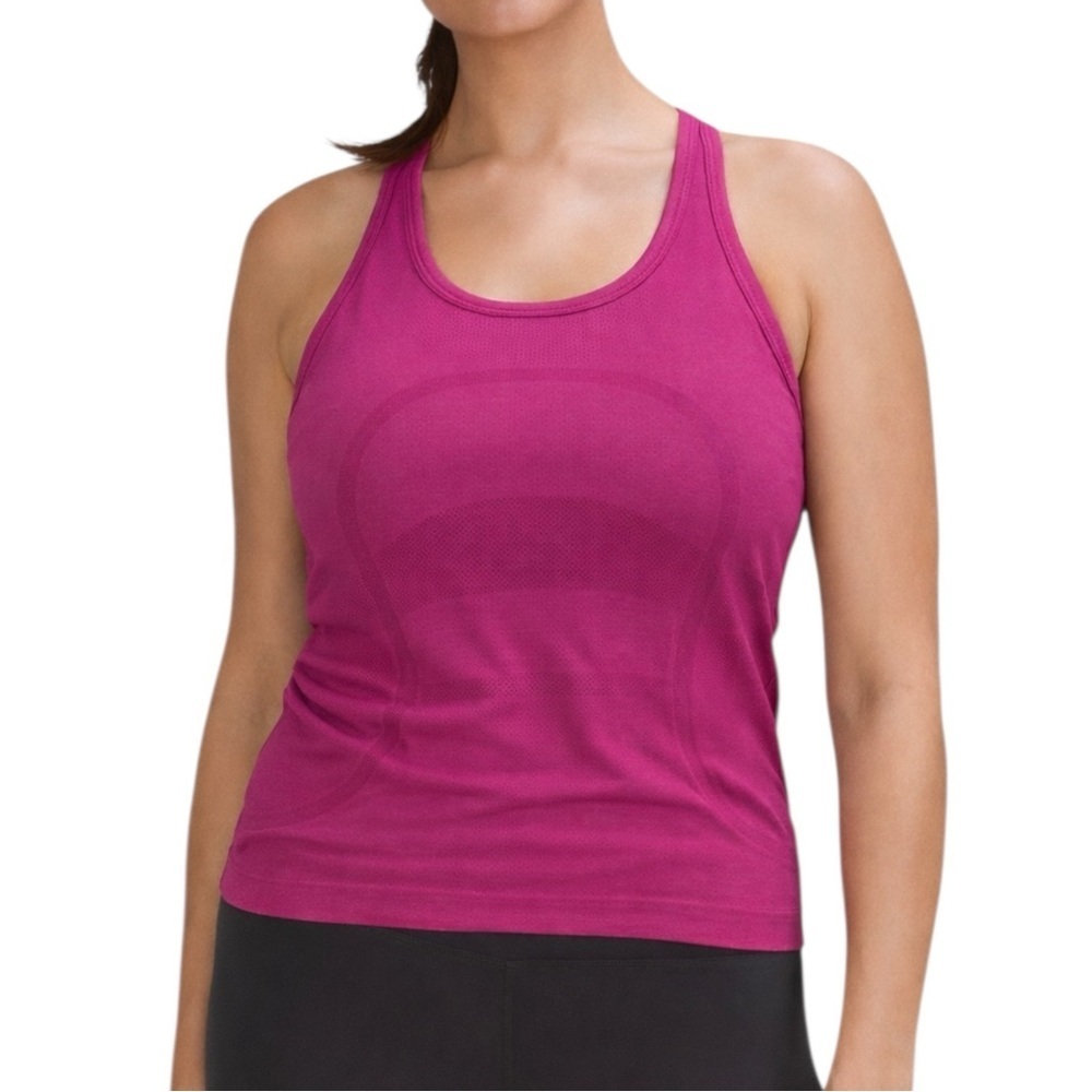 Lululemon Swiftly Tech Racer Back Scoop Neck Size 14 Pink Race Length Short